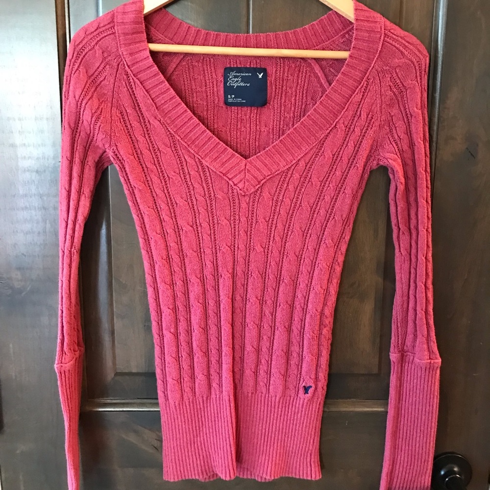 American eagle, size small pink sweater